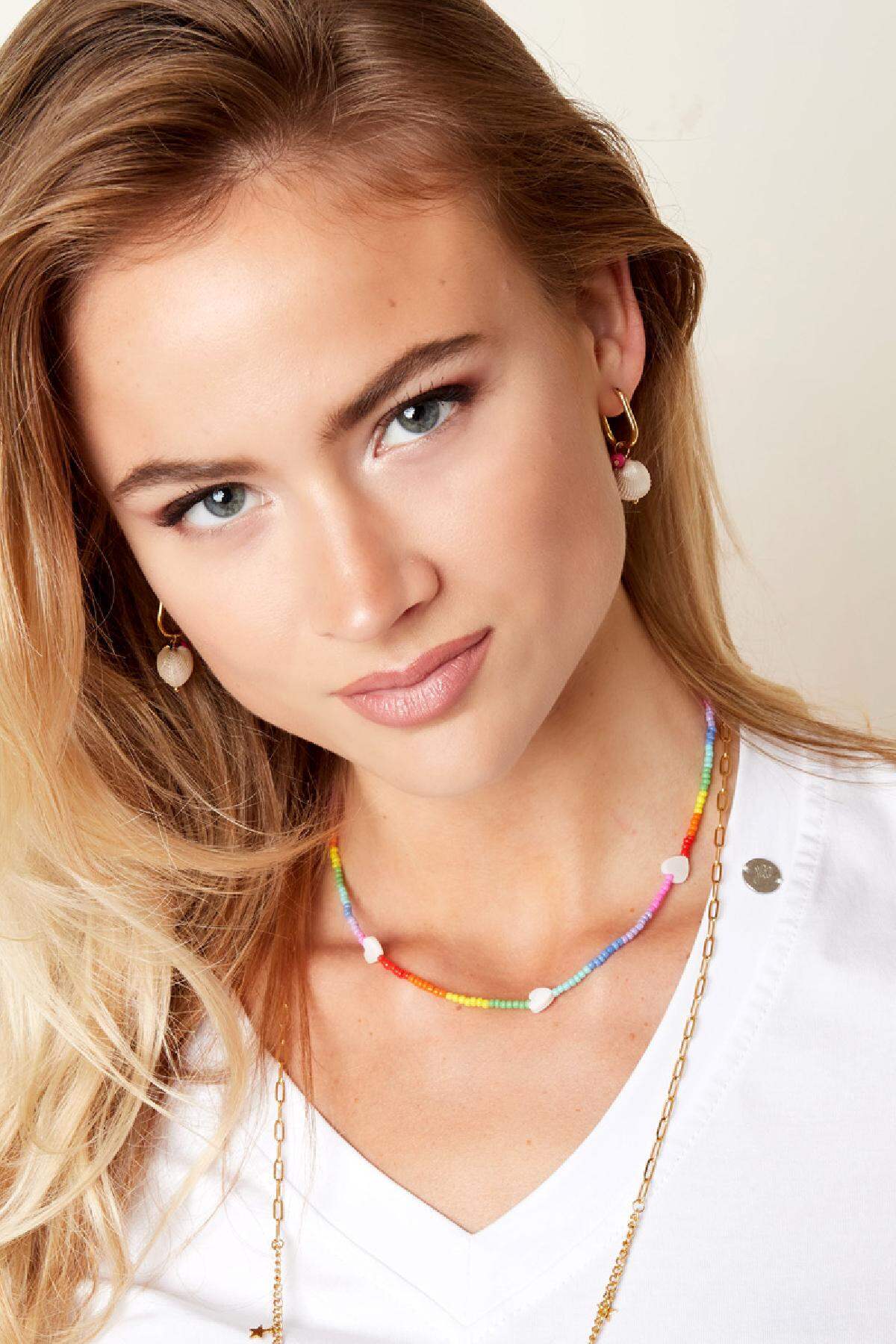 Collana con Cuori d'Amore - Collezione Rainbow Multi Stainless Steel Immagine2