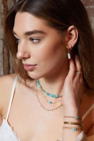 Collana con dettagli - Collezione pietre naturali Orange & Gold Stone h5 Immagine4