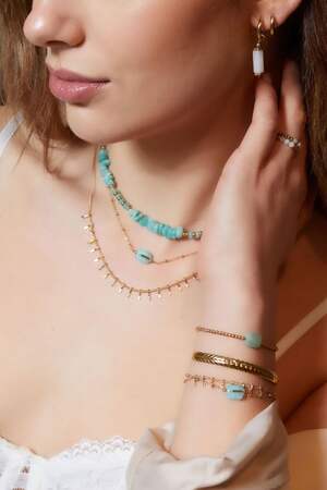 Collana con dettagli - Collezione pietre naturali Orange & Gold Stone h5 Immagine3