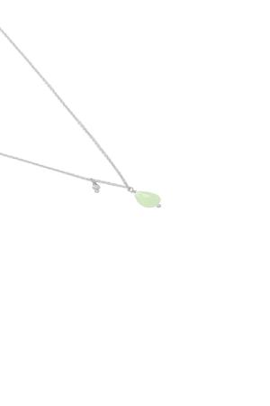 Necklace Funky Stone Menta Chapado En Color Dorado Estándar h5 Imagen2