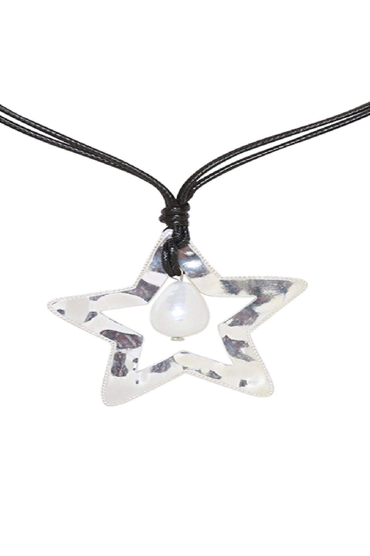 Collana Perla Stella Black Alloy Immagine2