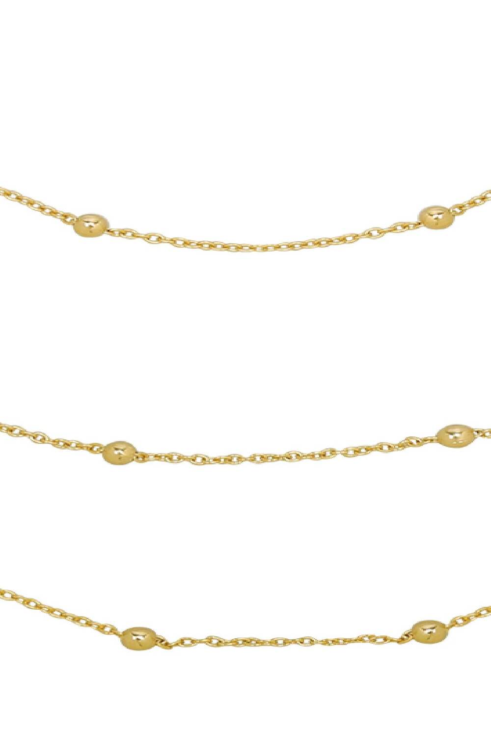 Kette Layering Dots Silber Vergoldet h5Bild2