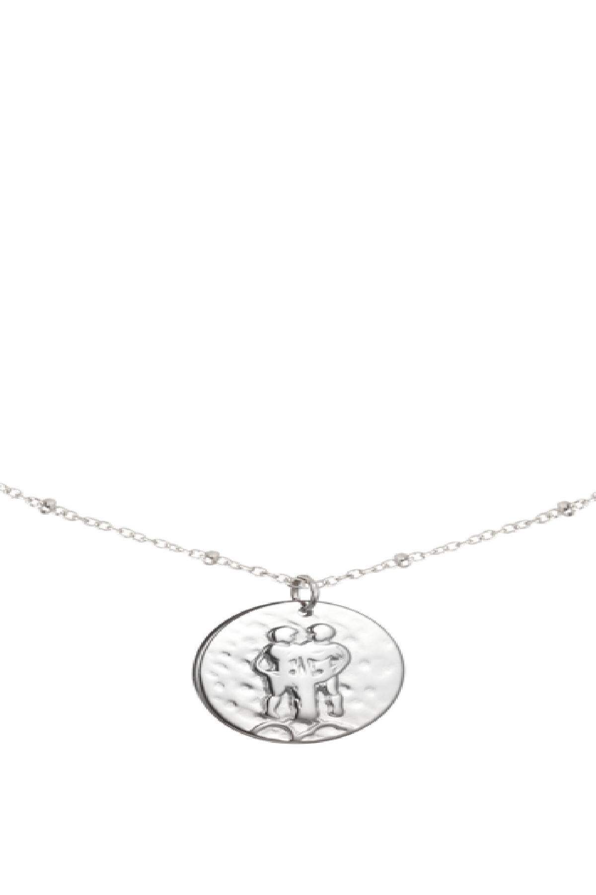 Collana Costellazione - Gemelli Silver Color Stainless Steel h5 Immagine3