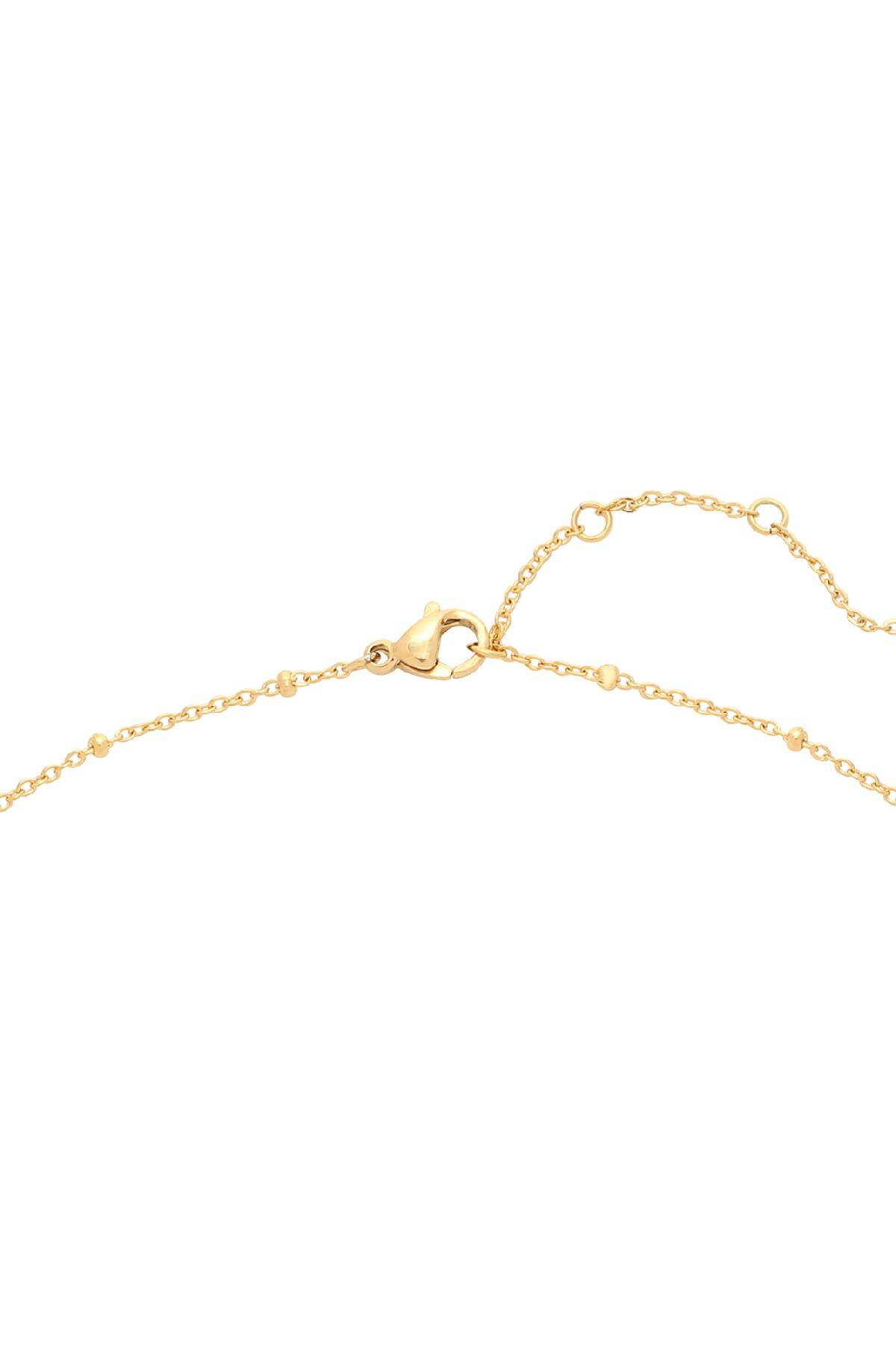 Kette Classic Cross Goldfarbe Edelstahl h5 Bild3