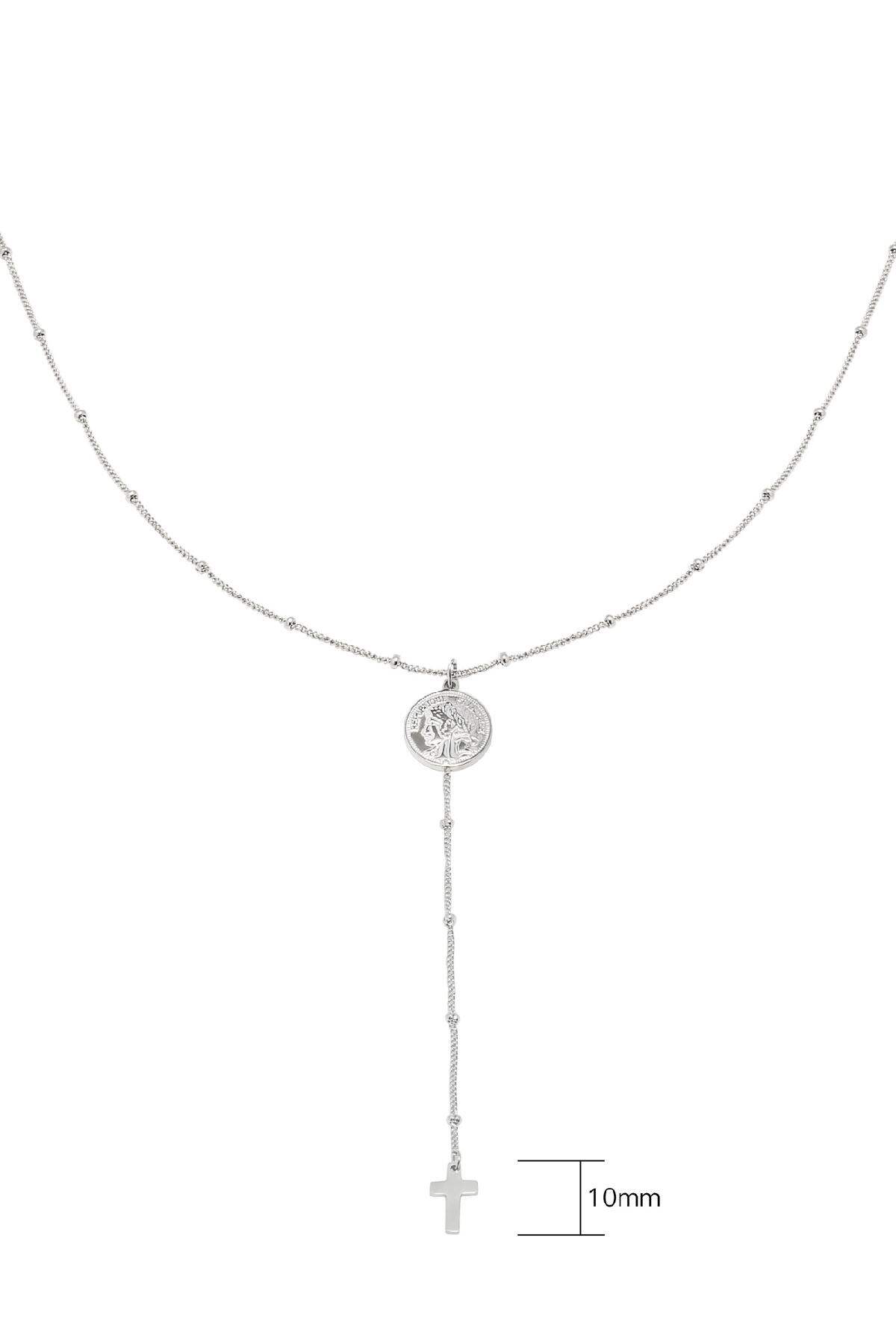 Necklace Religious Coin Argenté Acier inoxydable h5 Image7