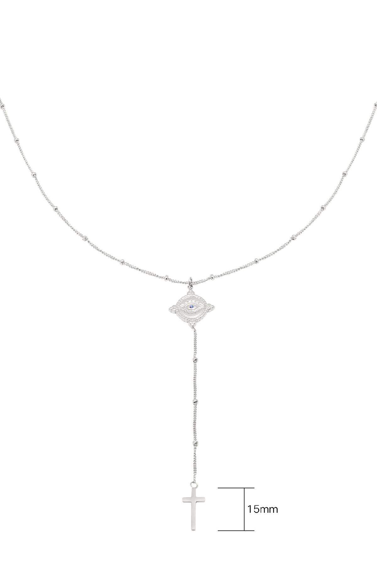 Necklace Religious Eye Plata Acero inoxidable h5 Imagen4