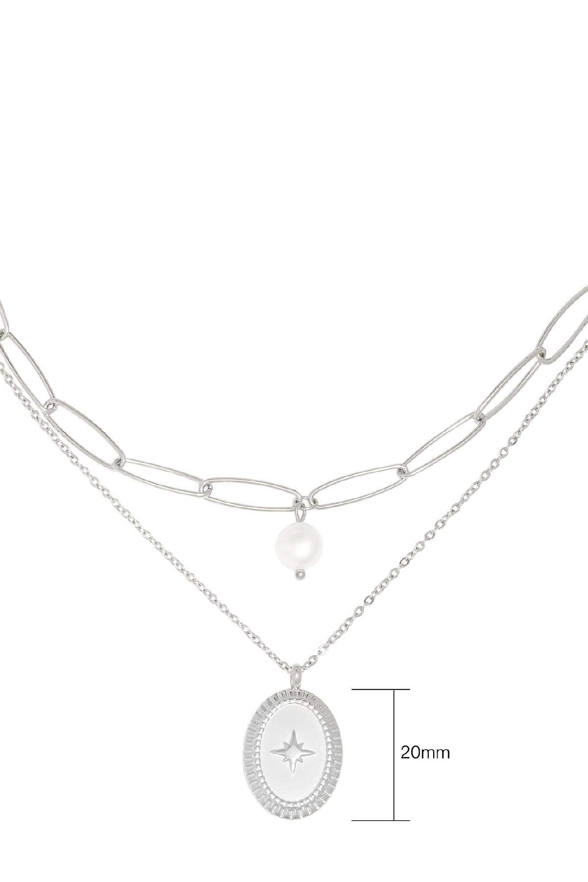 Collana Pretty in Perla Silver Color Stainless Steel Immagine2