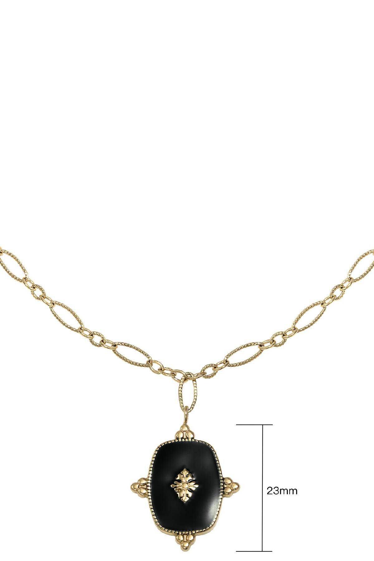 Collana Foglia Preziosa Green Stainless Steel h5 Immagine2
