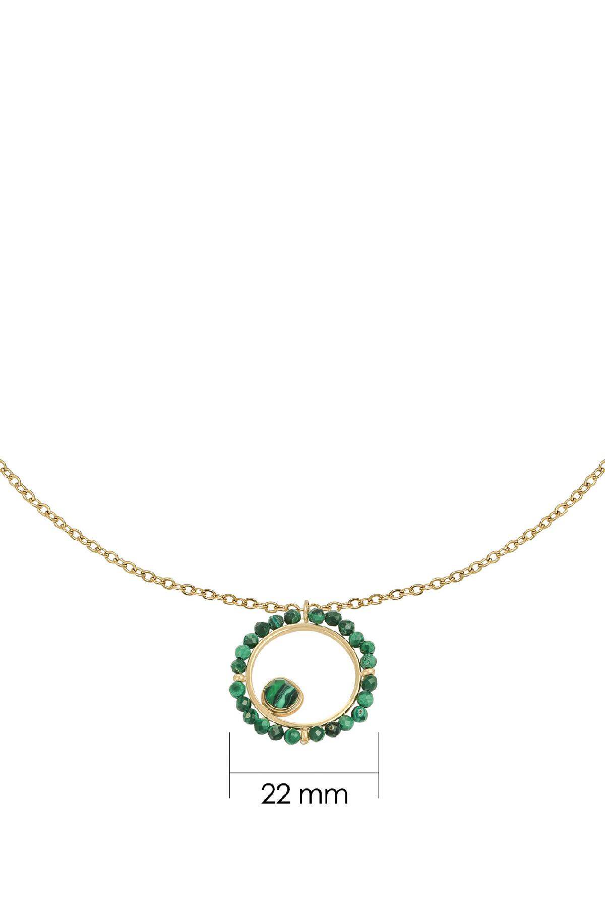 Collana Molecola Green Stainless Steel h5 Immagine4