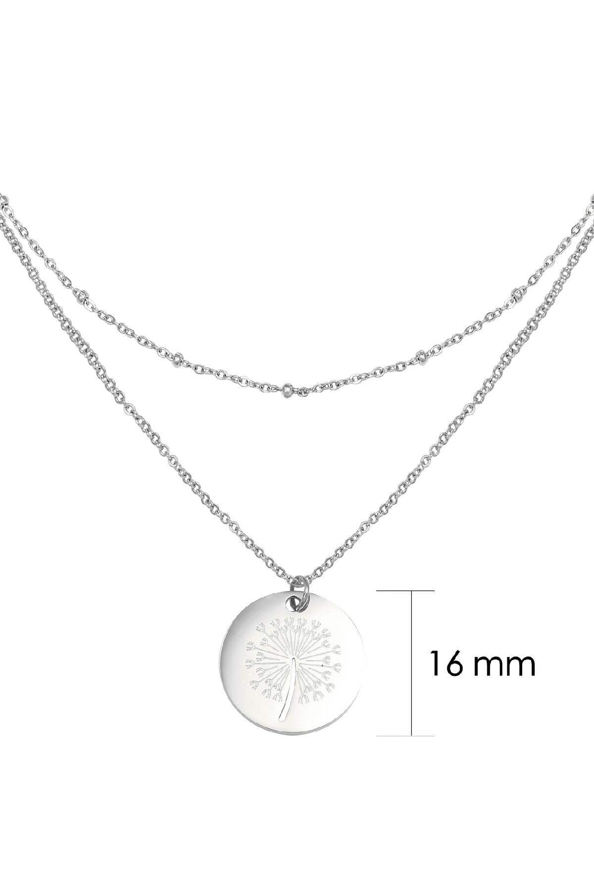 Collana Tarassaco Silver Color Stainless Steel h5 Immagine2