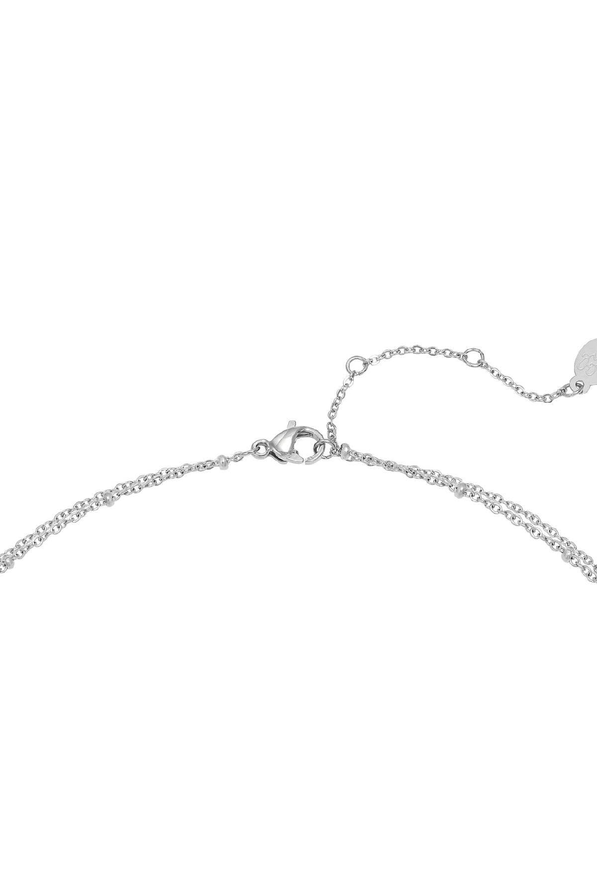 Collana Tarassaco Silver Color Stainless Steel Immagine3