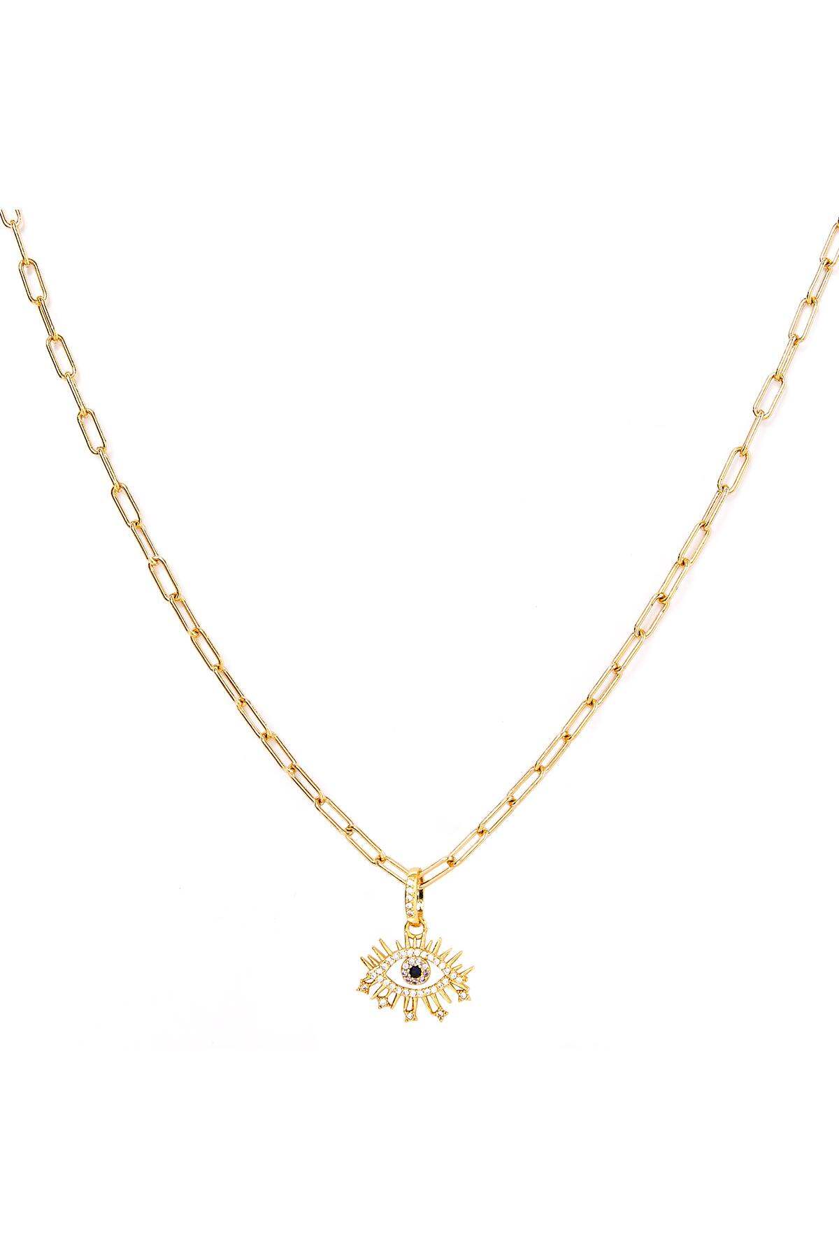 Collier oeil Couleur or Cuivré 2