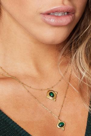 Collana Amore Mistico Green Stainless Steel h5 Immagine3