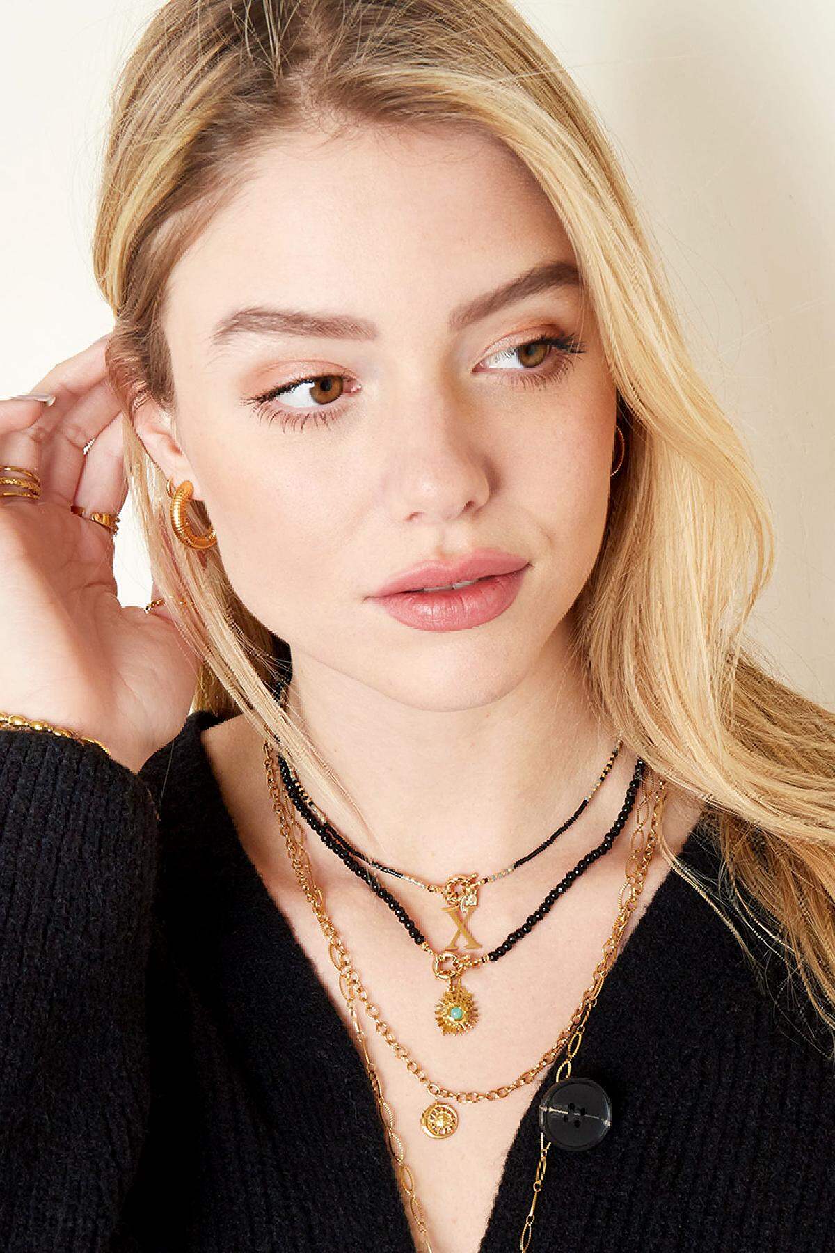 Ketting Delicate Zwart Koper h5 Afbeelding3