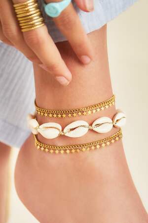 Stelle cavigliere in acciaio inossidabile Gold Stainless Steel (Pack with plastic bag) h5 Immagine2