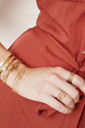 Ring Trinity Gold Color Stainless Steel One size h5 Picture2