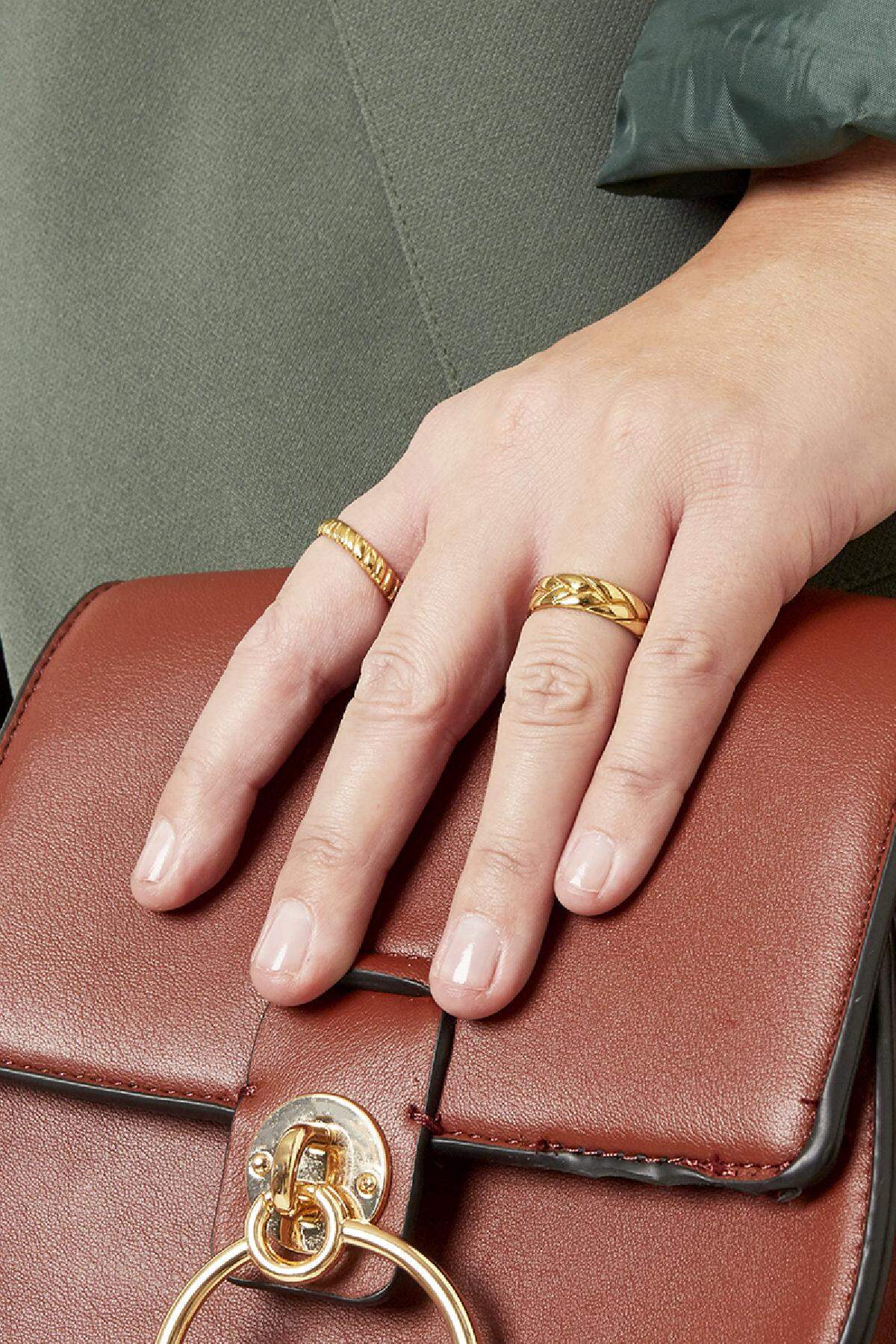 Ring Big Braid Silver Color Stainless Steel 16 2