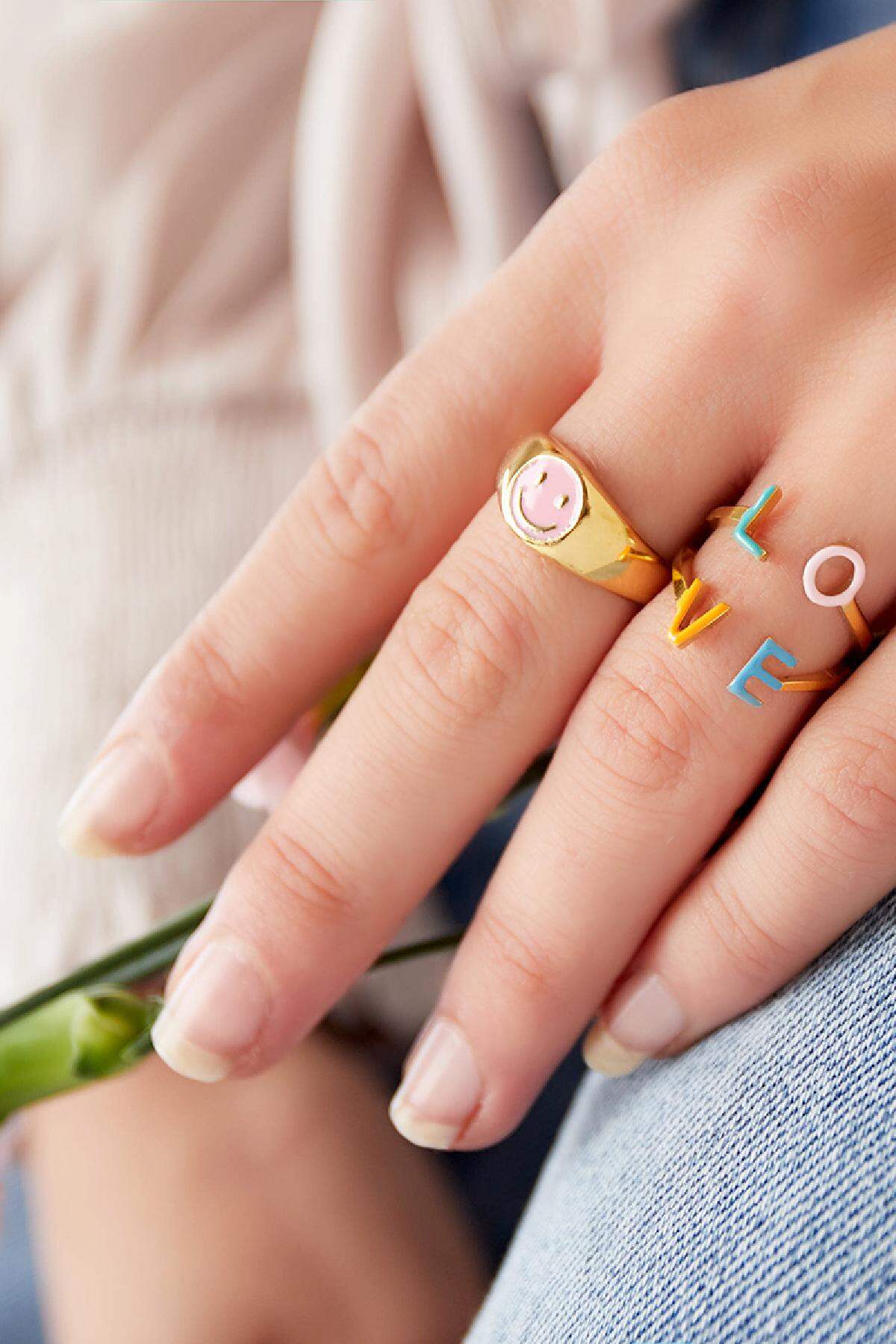 Edelstahlring Liebe Multi One size h5 Bild2