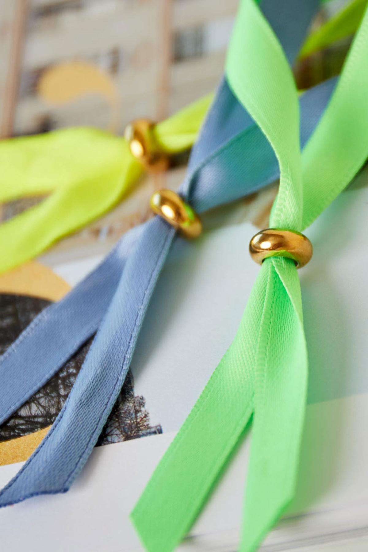 Groothandel Stoffen Armband met Koperen Sluitkraal Goudkleurig, foto 3 van 4