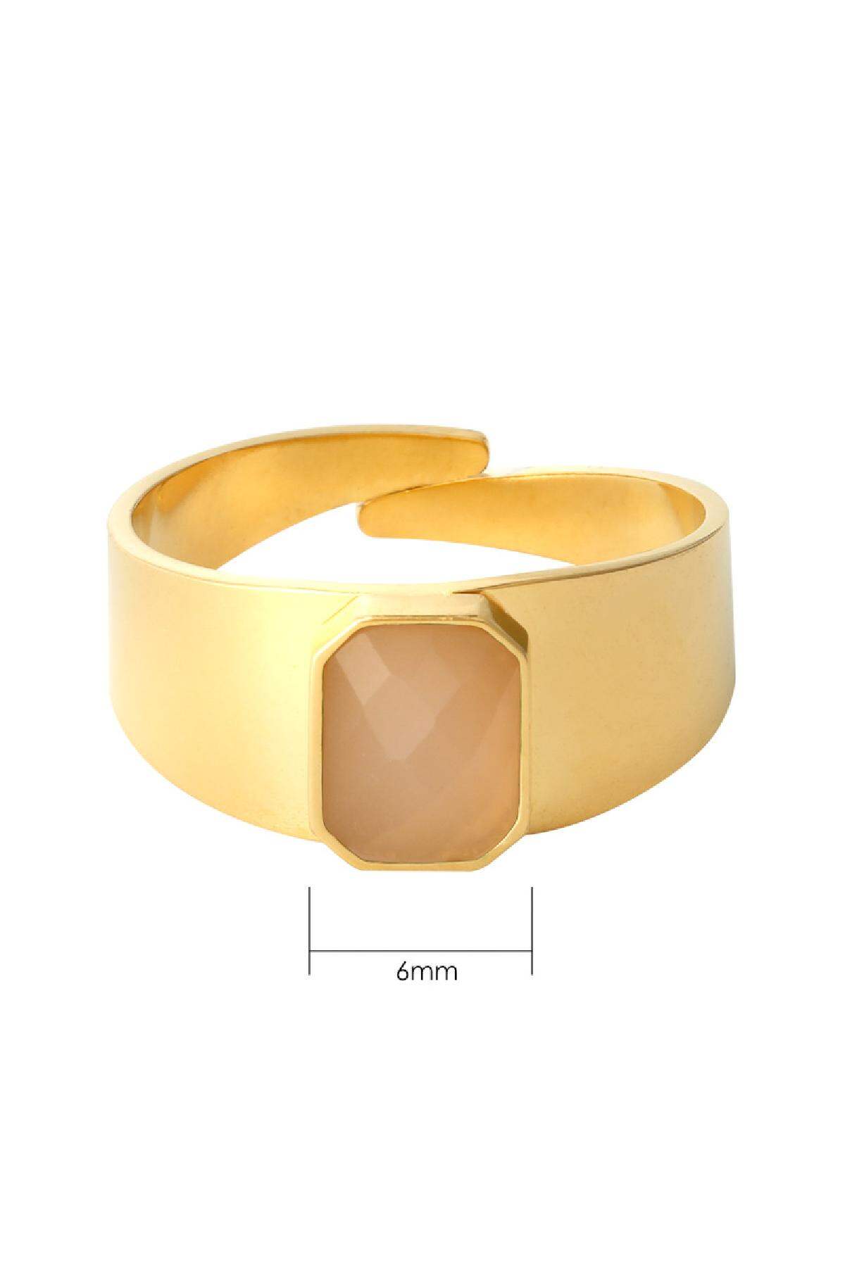 Ring Color Party Gelb Edelstahl One size h5 Bild6