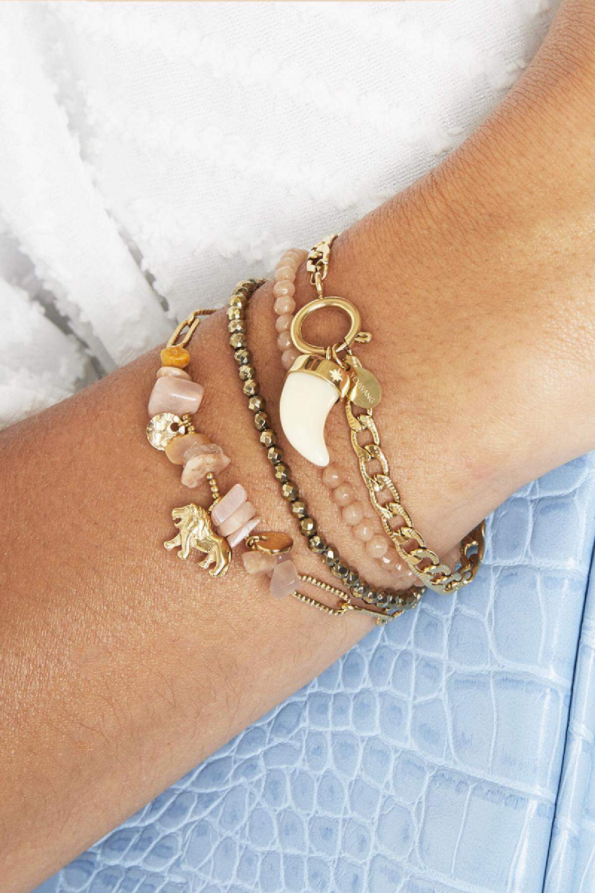 Bracelet Ivory Horn Argenté Acier inoxydable Image4