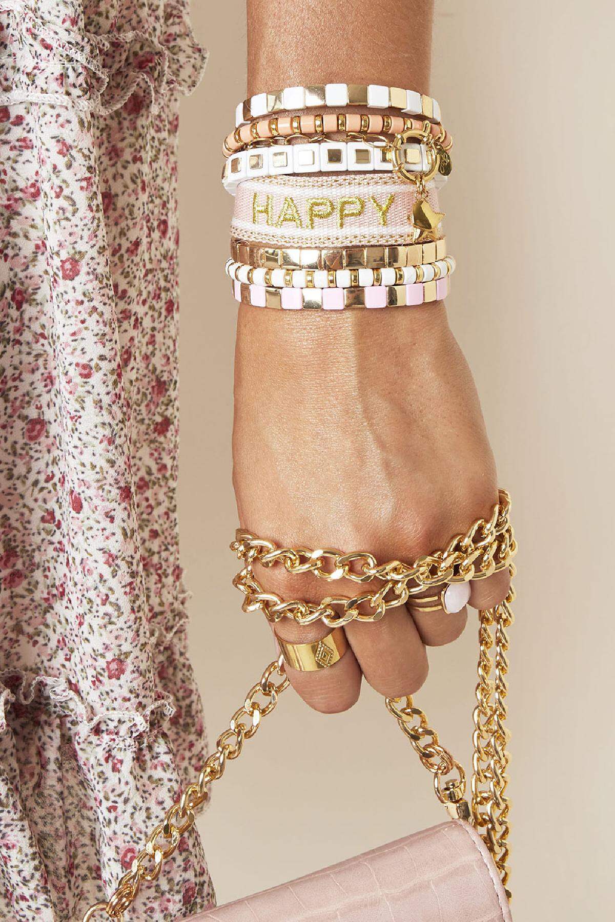 Bracelet Woven Happy Green Polyester One size Picture2