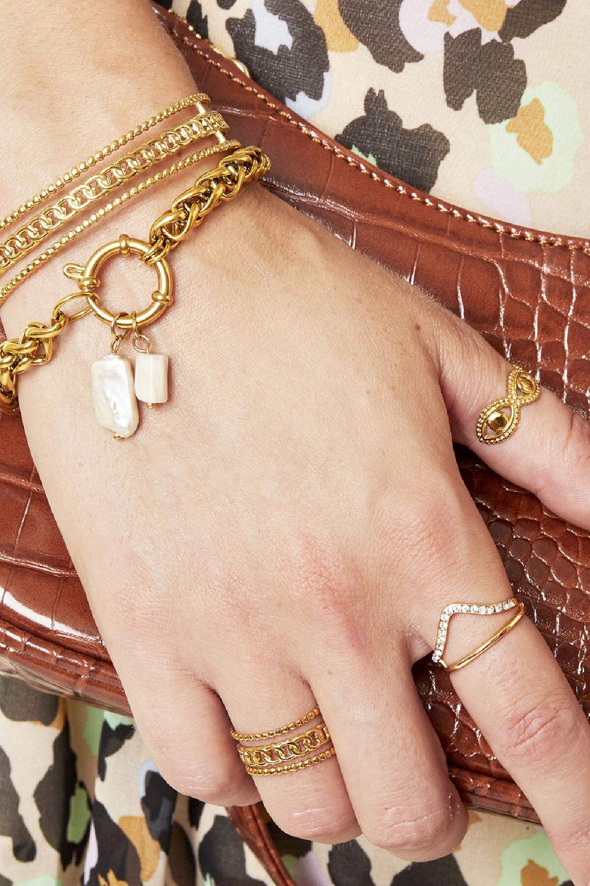 Bracelet Chain Quinn Gold Color Stainless Steel h5 Picture2