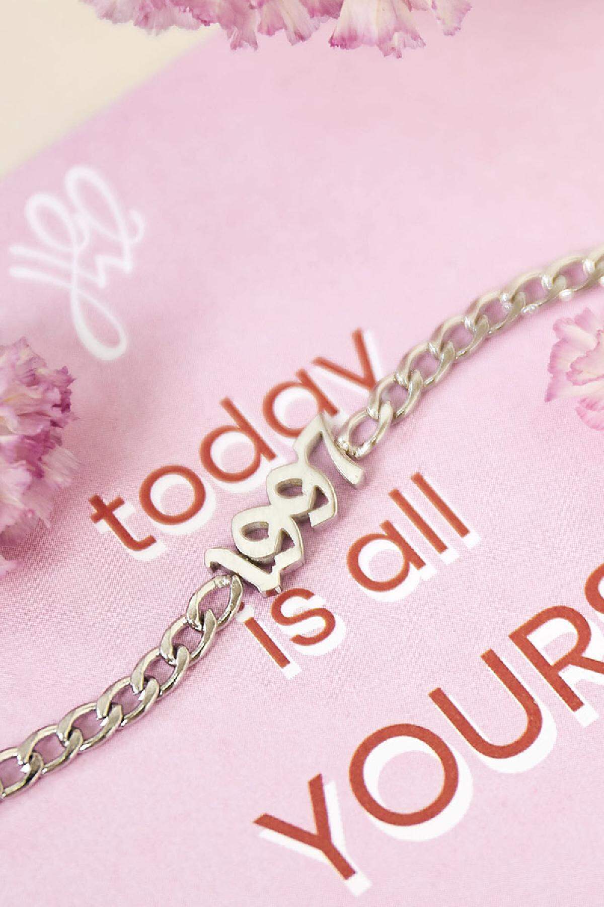 Bracelet Today Is Yours - 1986 Silver Color Stainless Steel 2