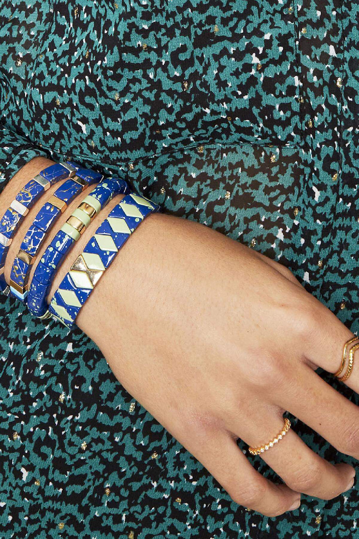 Armband Marbleous Schwarz Metall h5 Bild3