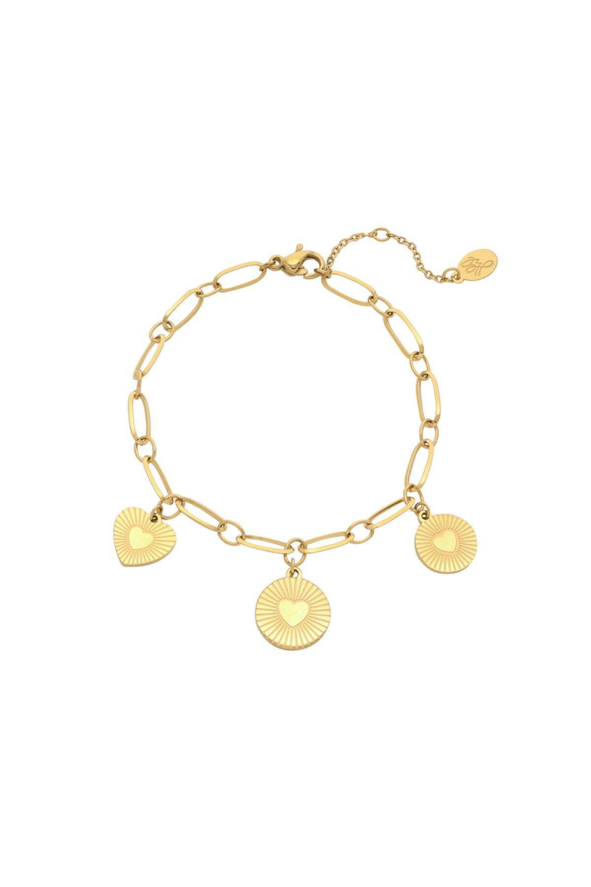 Armband Locked in Love Goud kleur Stainless Steel 