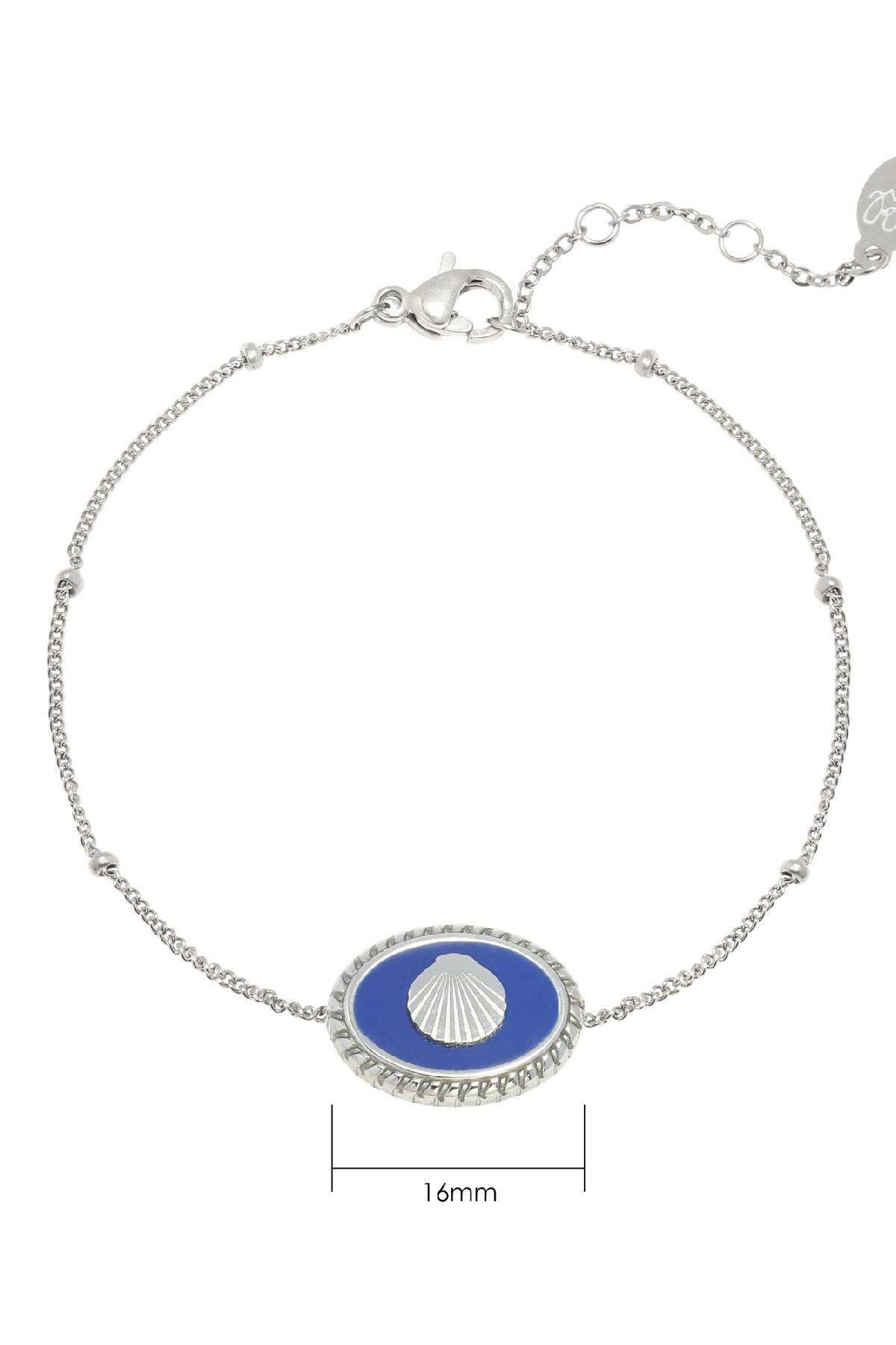 Armband Charming Shell Blau Edelstahl 2