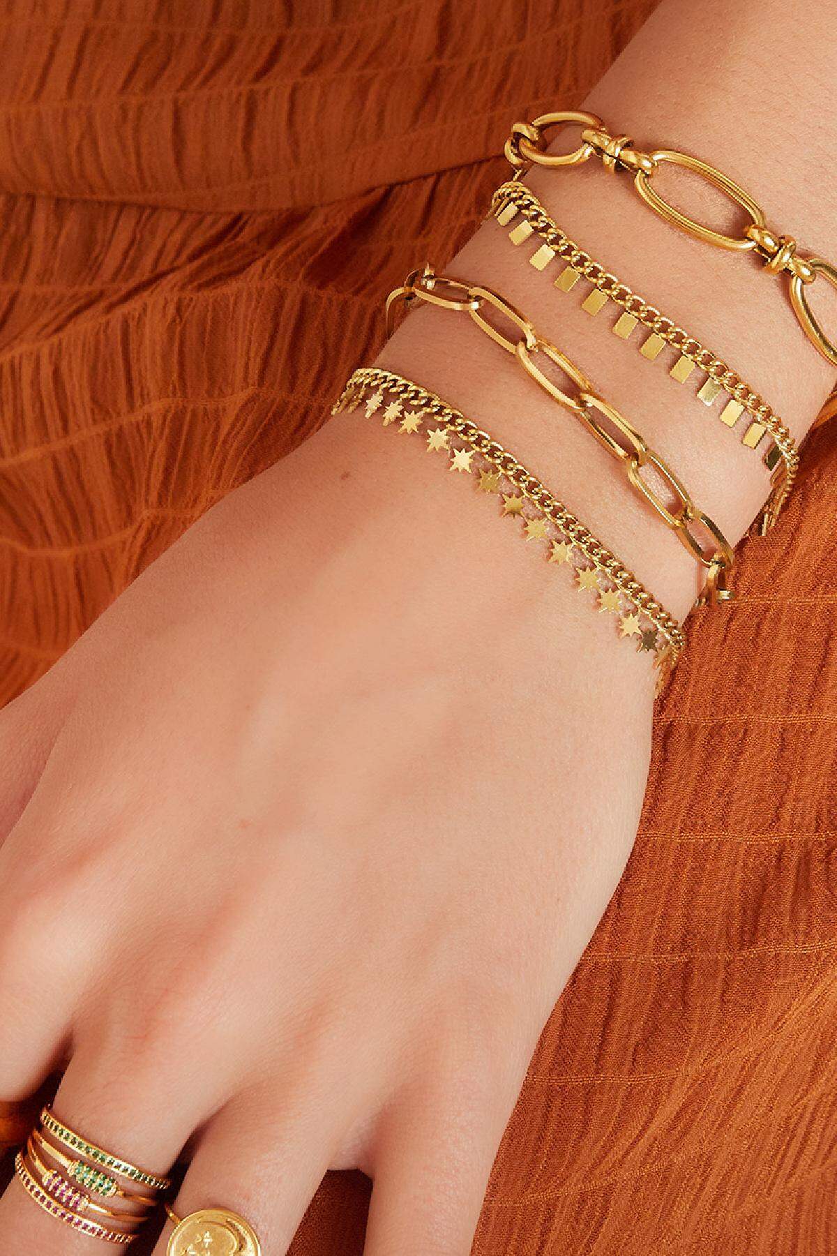 stainless steel bracelet rectangles  2