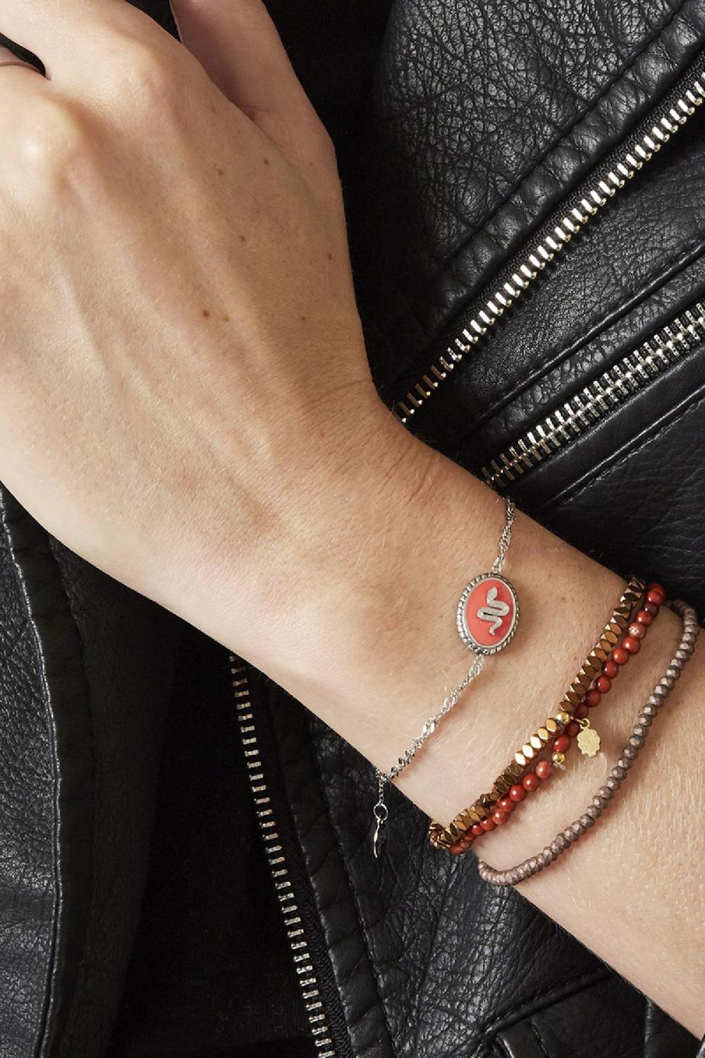 Armband Serpent Orange Edelstahl Bild4