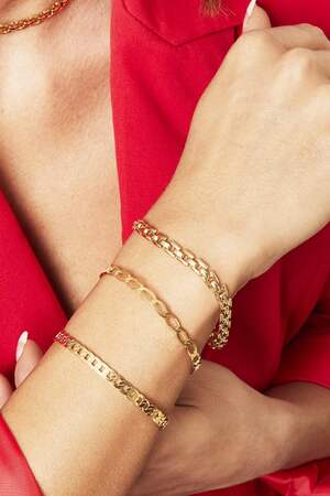Armband Chained Goldfarbe Edelstahl One size h5 Bild2