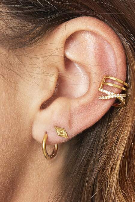 Earcuff Grace Silver Color Copper