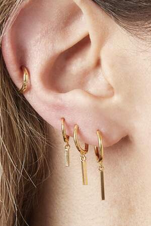Boucles d'oreilles Minimalistic Bar Argenté Cuivré h5 Image2