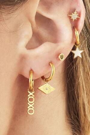 Pendientes Evil Eye Plata Acero inoxidable h5 Imagen2