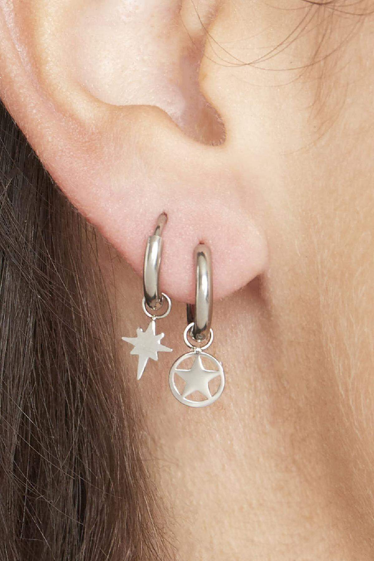 Oorbellen Stars Around Zilver Stainless Steel h5 Afbeelding2