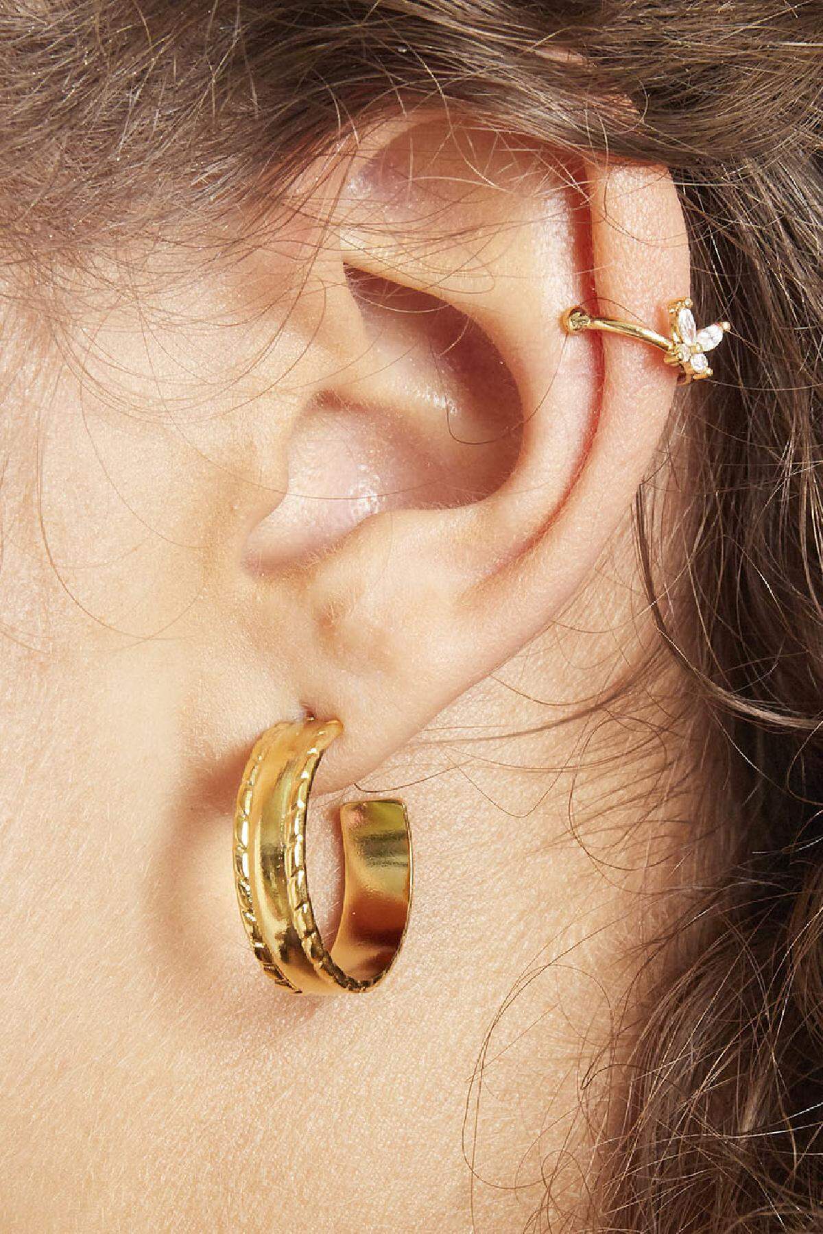 Boucles d'oreilles Charmed Argenté Acier inoxydable Image2
