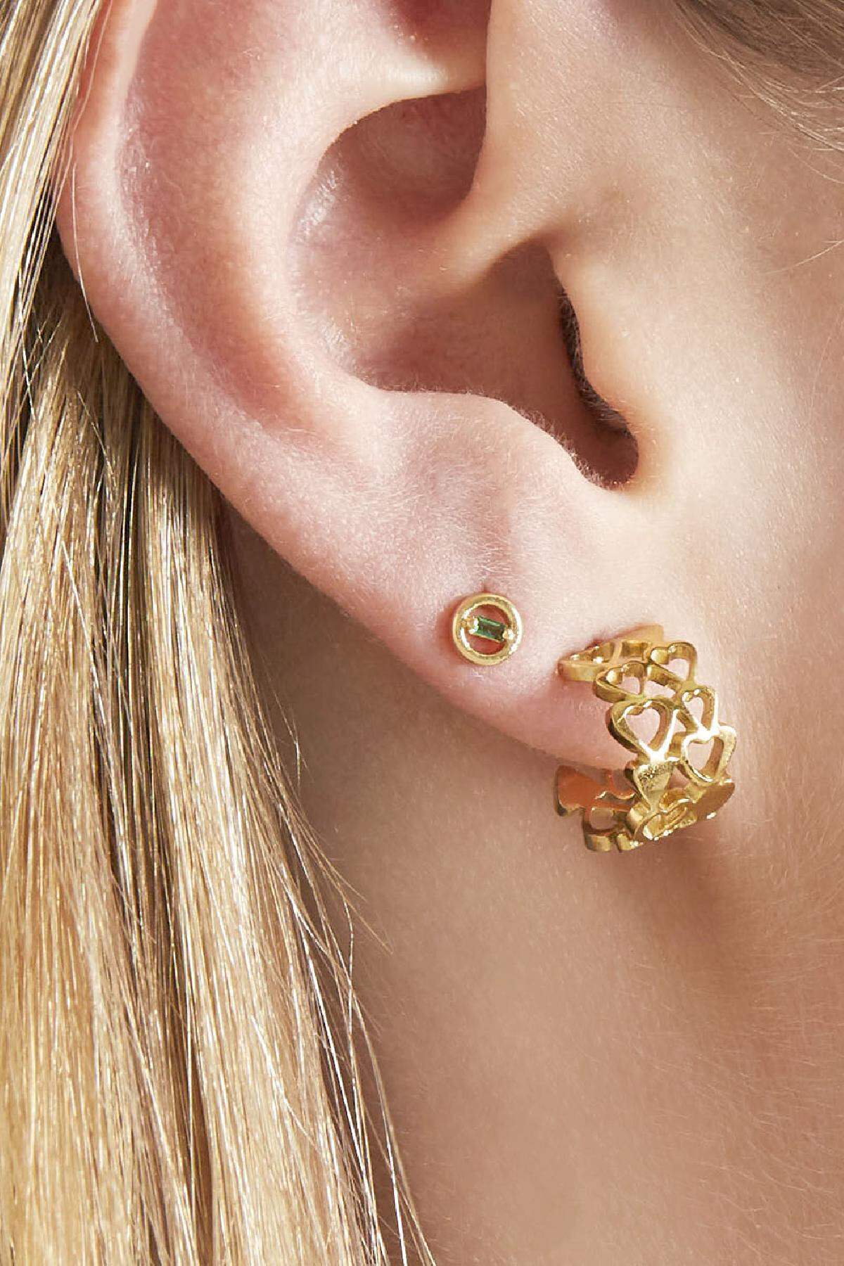 Boucles d'oreilles Bonded Hearts Acier inoxydable h5 Image2