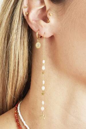 Ohrringe Drop Down Stars Goldfarbe Kupfer h5 Bild3