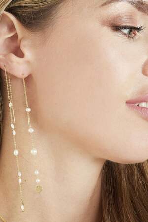 Pendientes Drop Down Circle Plata Cobre h5 Imagen2