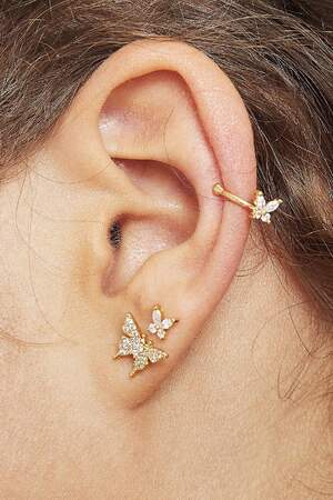 Oorbellen Sparkling Butterfly Goud kleur Koper h5 Afbeelding2