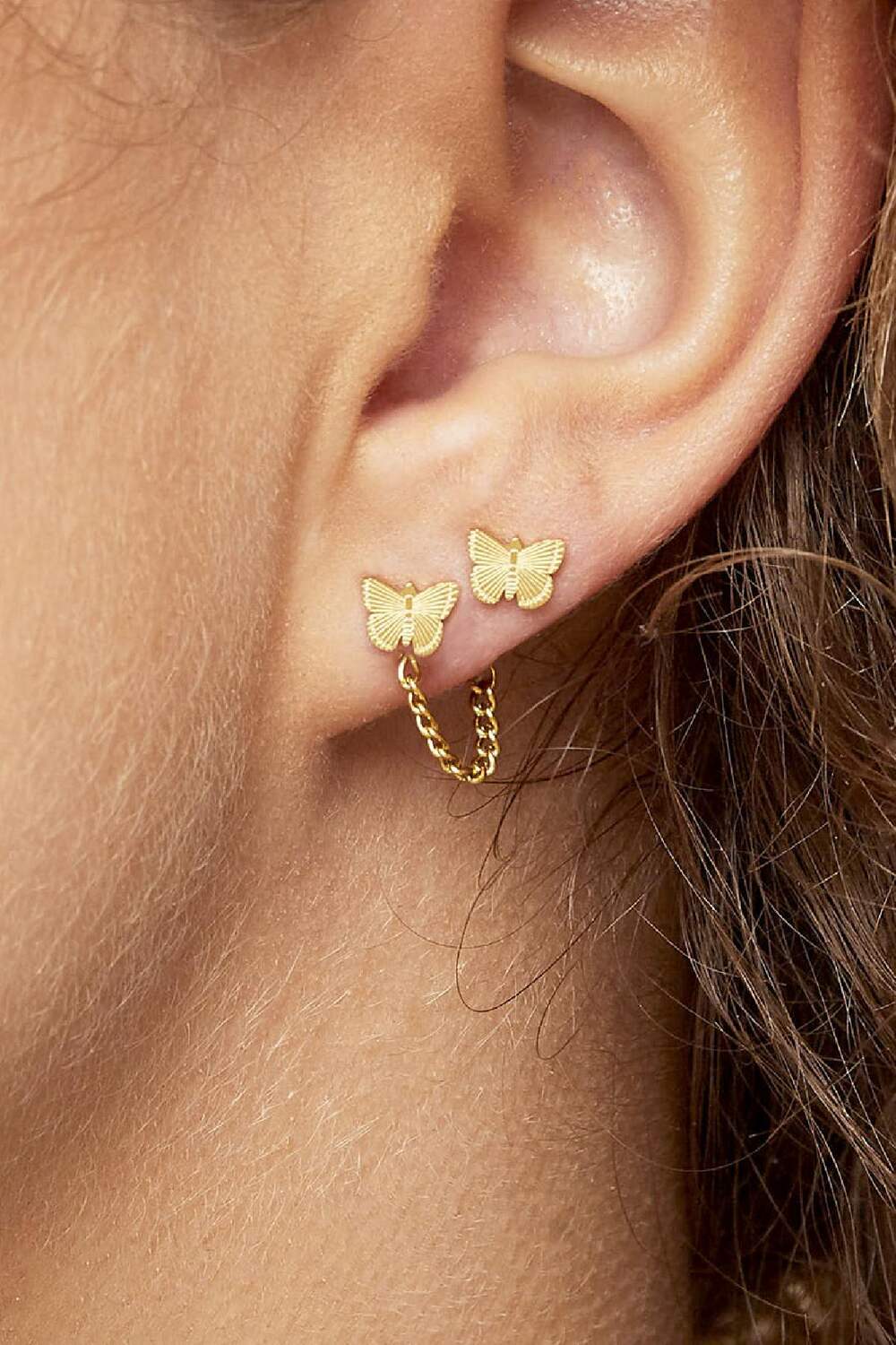 Boucles d'oreilles Fly Argenté Acier inoxydable h5Image2