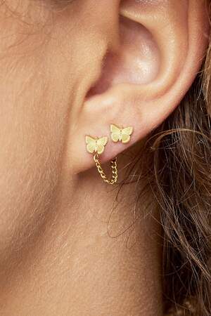 Boucles d'oreilles Fly Argenté Acier inoxydable h5 Image2