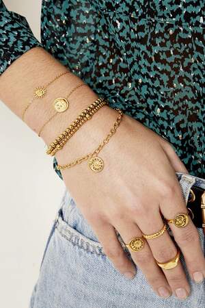 Armband Glowing Moon Goldfarbe Edelstahl h5 Bild2