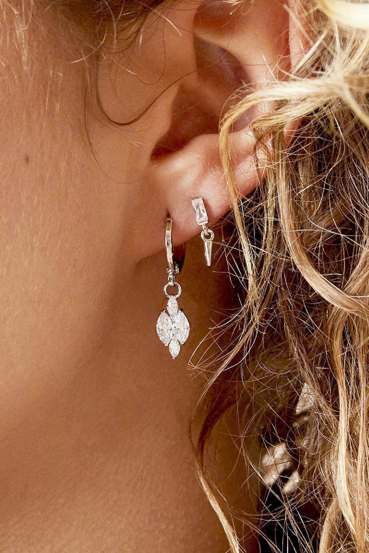 Oorbellen Shining Diamond Zilver Koper h5 Afbeelding2