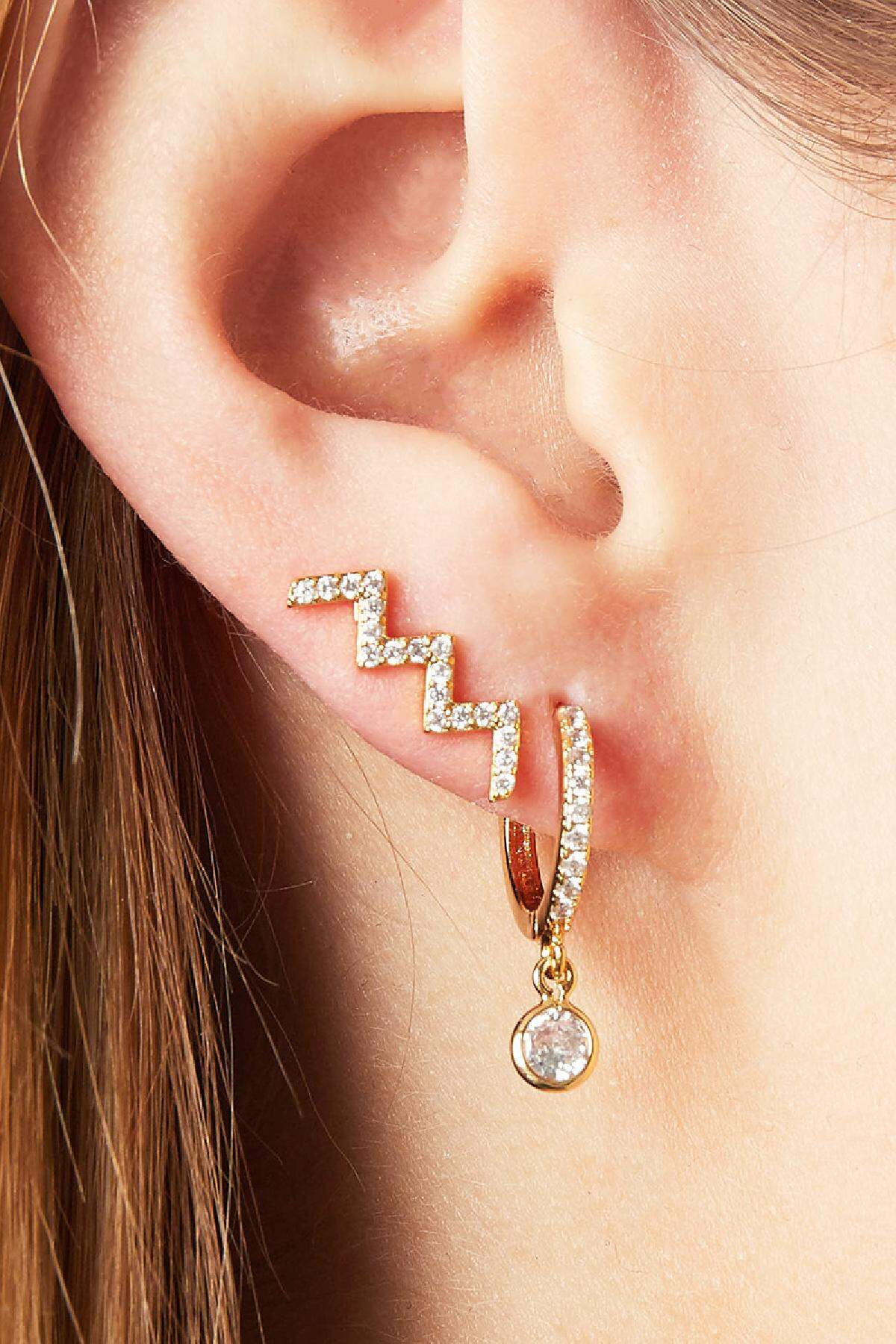 Piercing Lightning Silver Color Copper 2