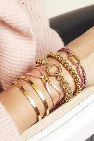 Armband Satin Disk Grau Polyester h5 Bild2
