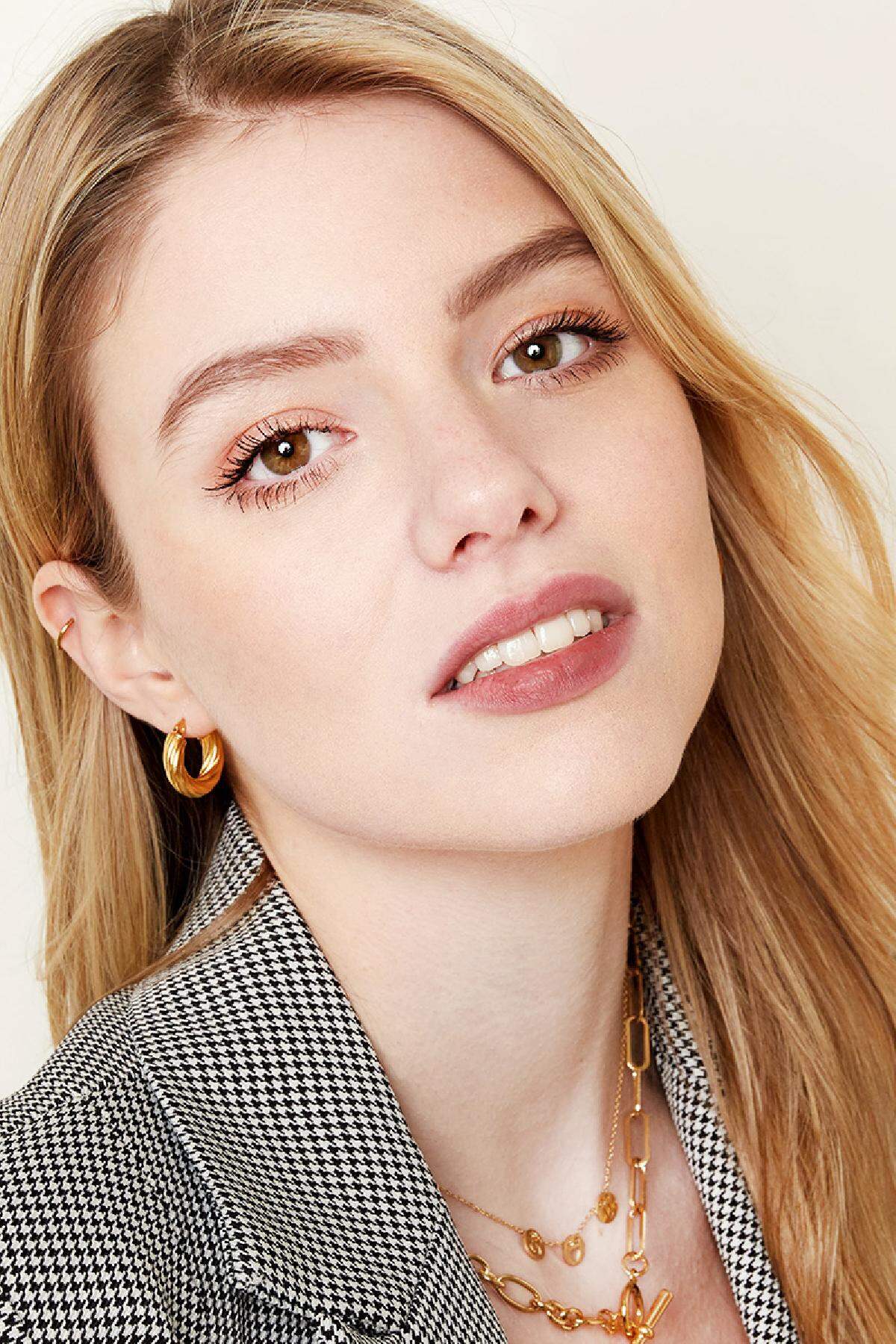 Ohrringe Curly Hoops Silber Edelstahl Bild2
